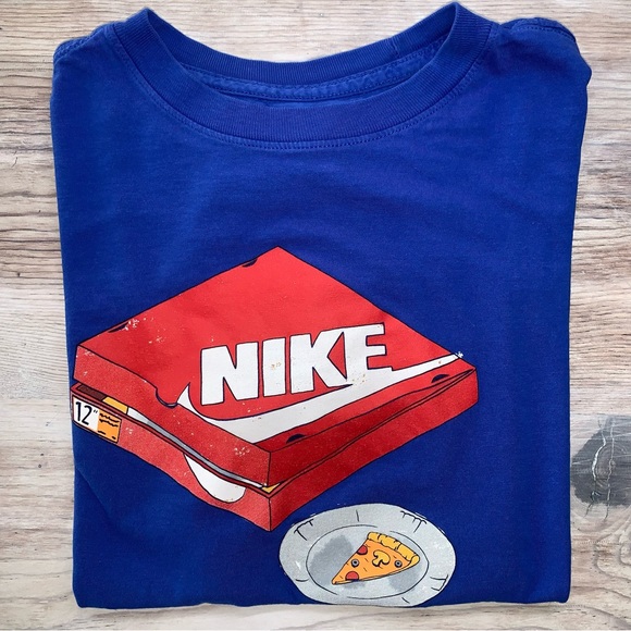 Boy’s Blue Nike Pizza Box T-Shirt - Picture 2 of 8